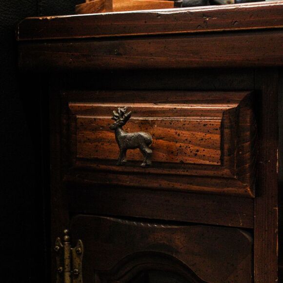 Set of 6 Cast Iron Deer Drawer Pulls Decorative Cabinet Knob Rustic Home Decor - Picture 4 of 10